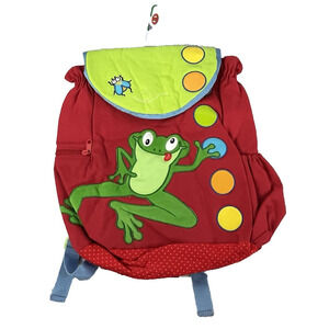 Yottoy Jack Frog Go Go Red Blue Green Back Pack Primary Colors Toddler Pockets